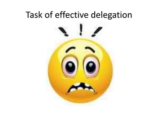 Task of effective delegation
 