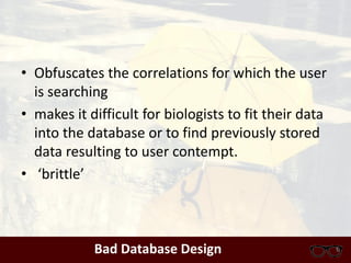 Designing Biological Databases | PPT