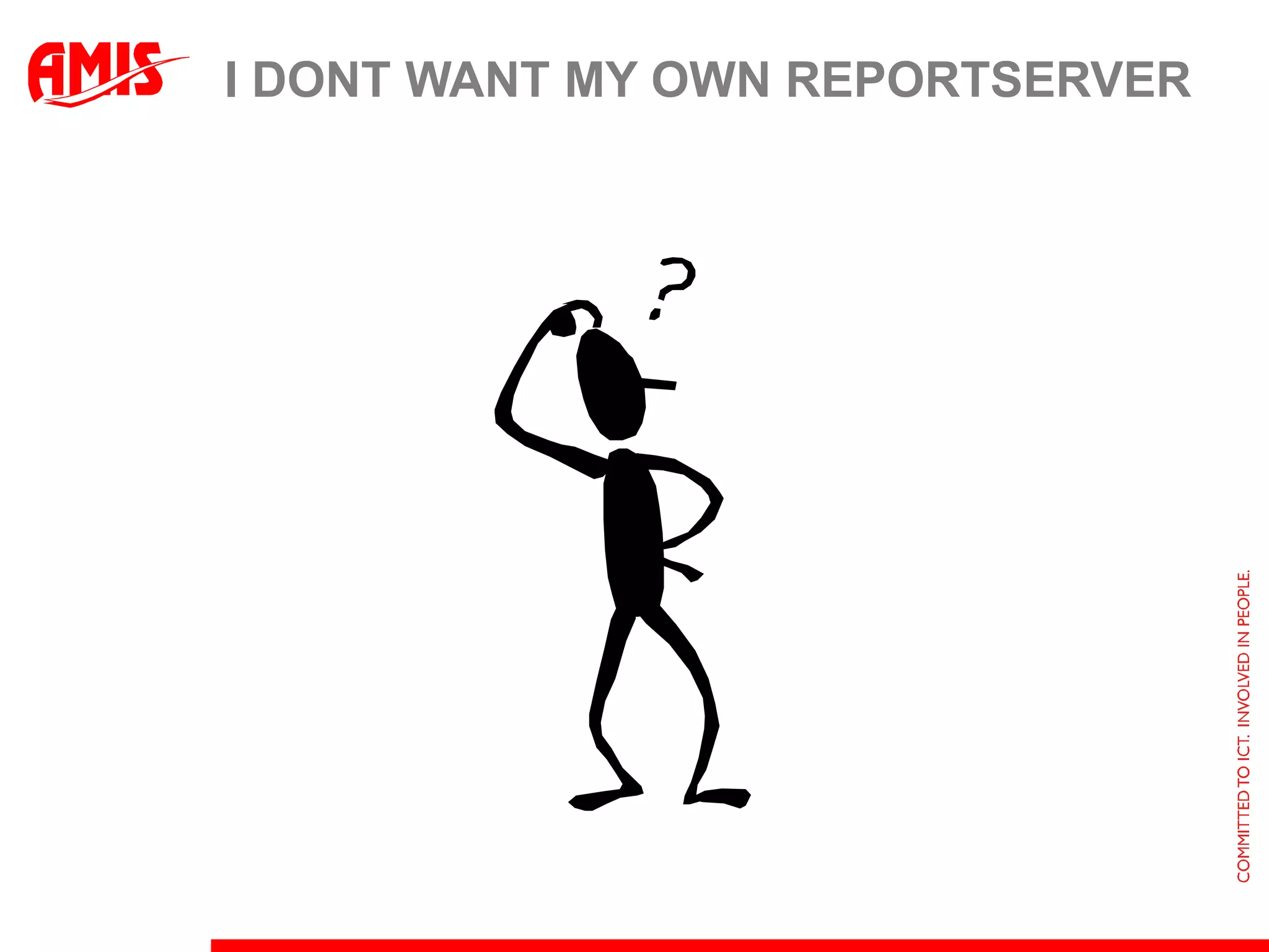 I DONT WANT MY OWN REPORTSERVER
 