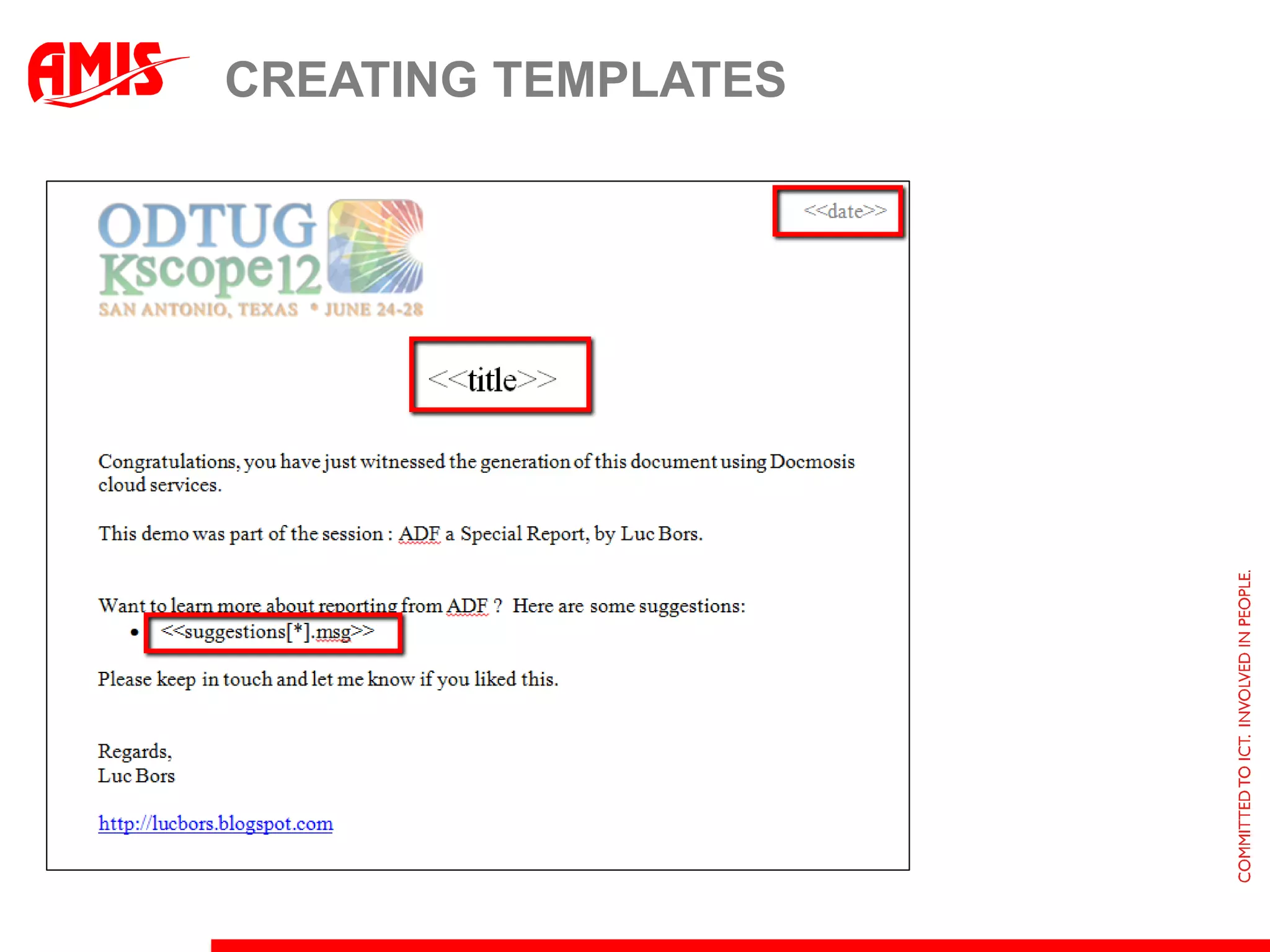 CREATING TEMPLATES
 