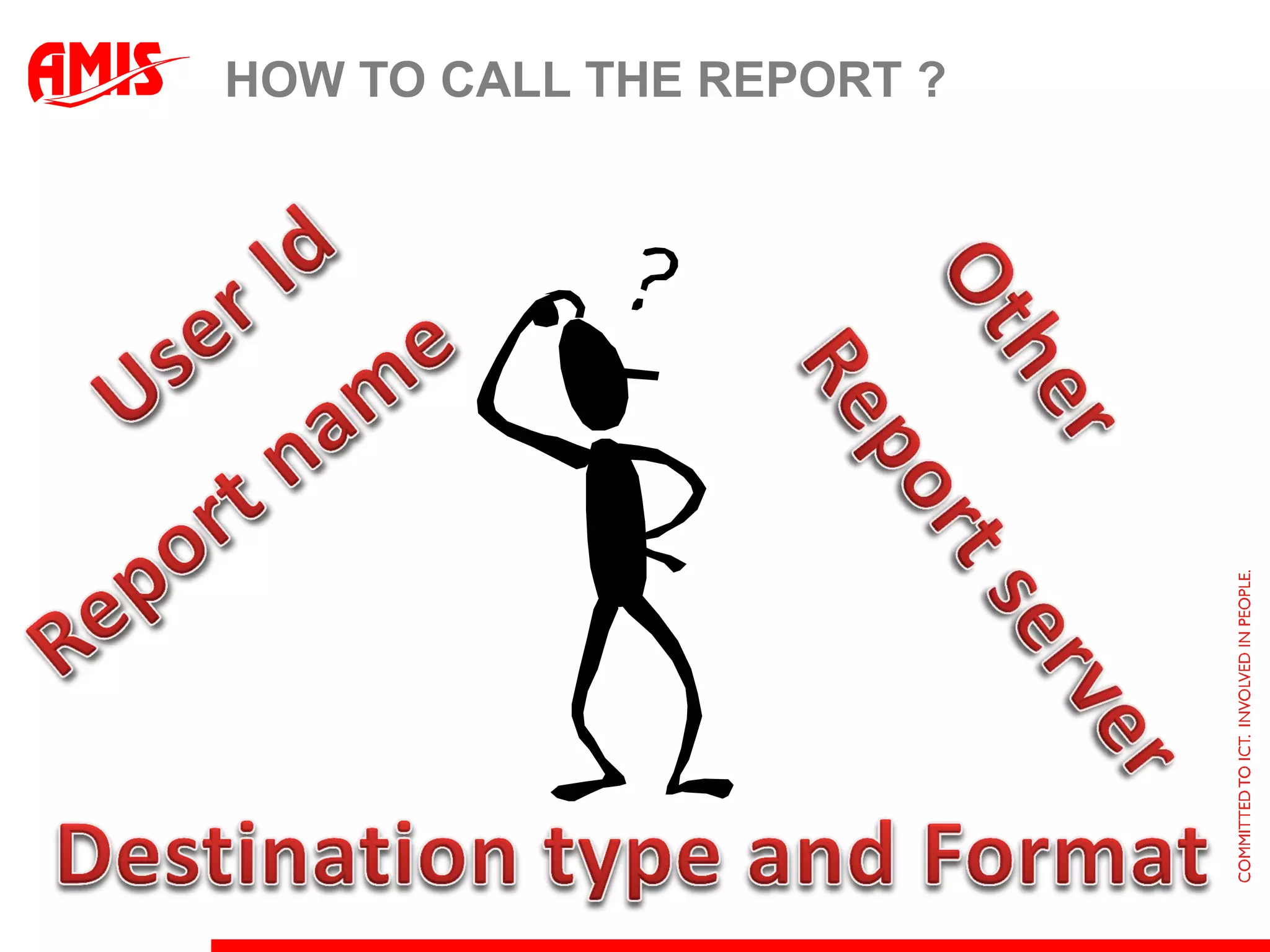 HOW TO CALL THE REPORT ?
 