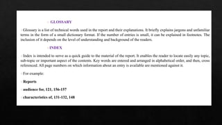 Report writing and report structure here