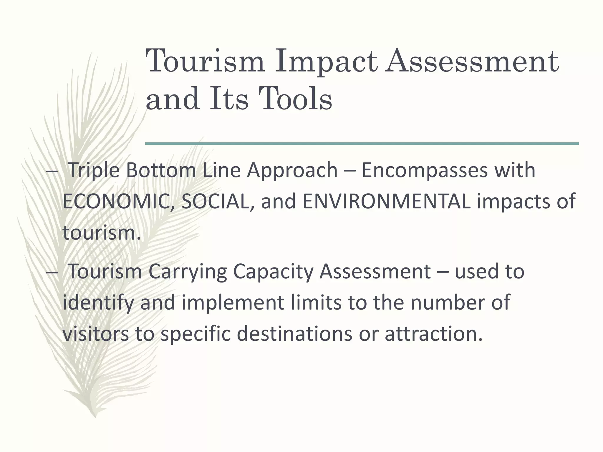 Destination Assessment Example Tourism Impact Assessment | PPTX