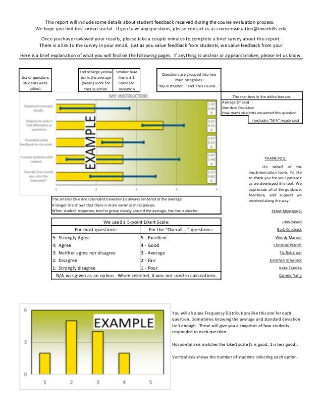 course evaluation report sample course evaluation