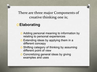 CREATIVE THINKING | PPTX