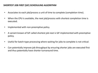 shortest job first | PPT