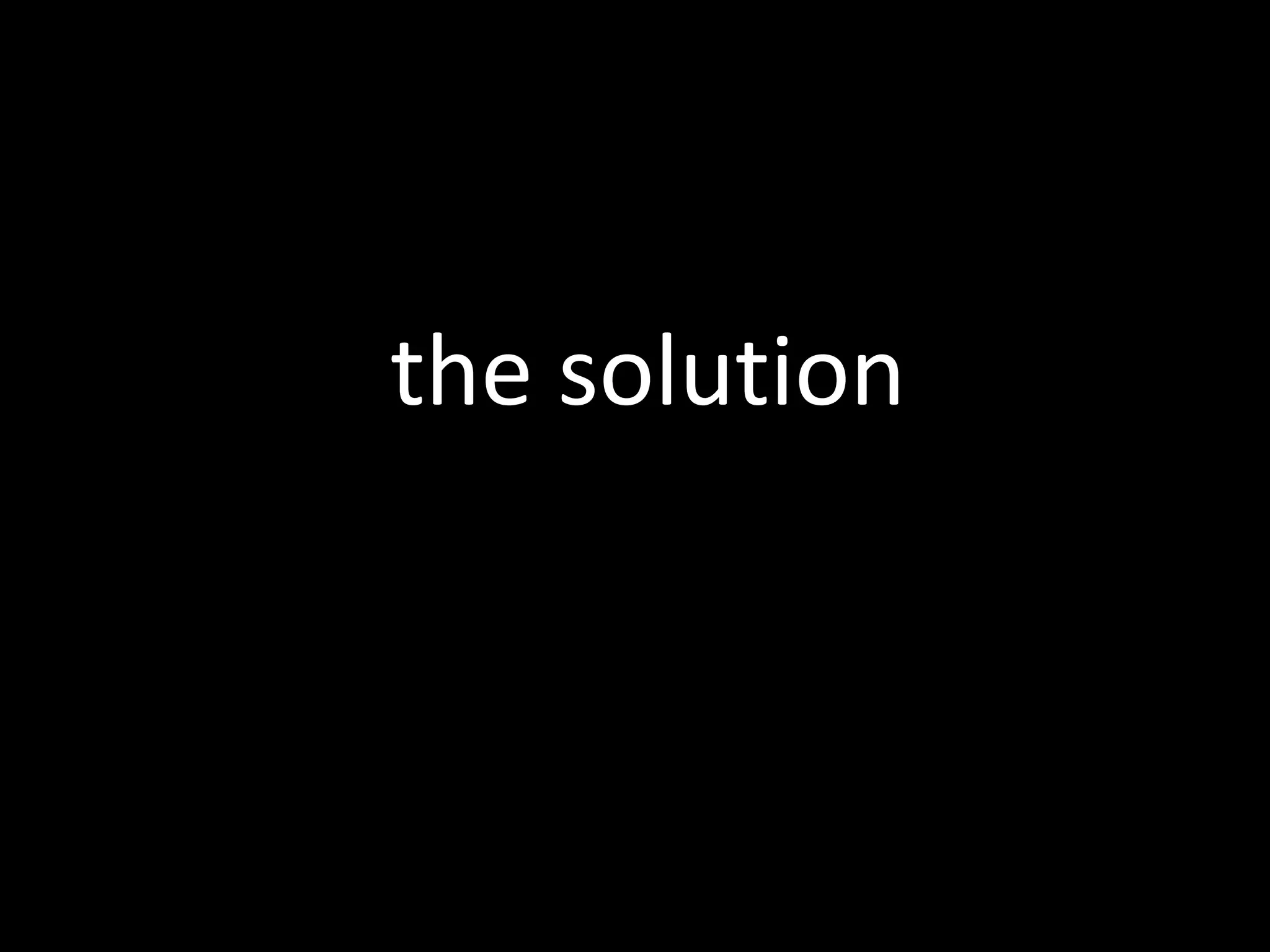 the solution
