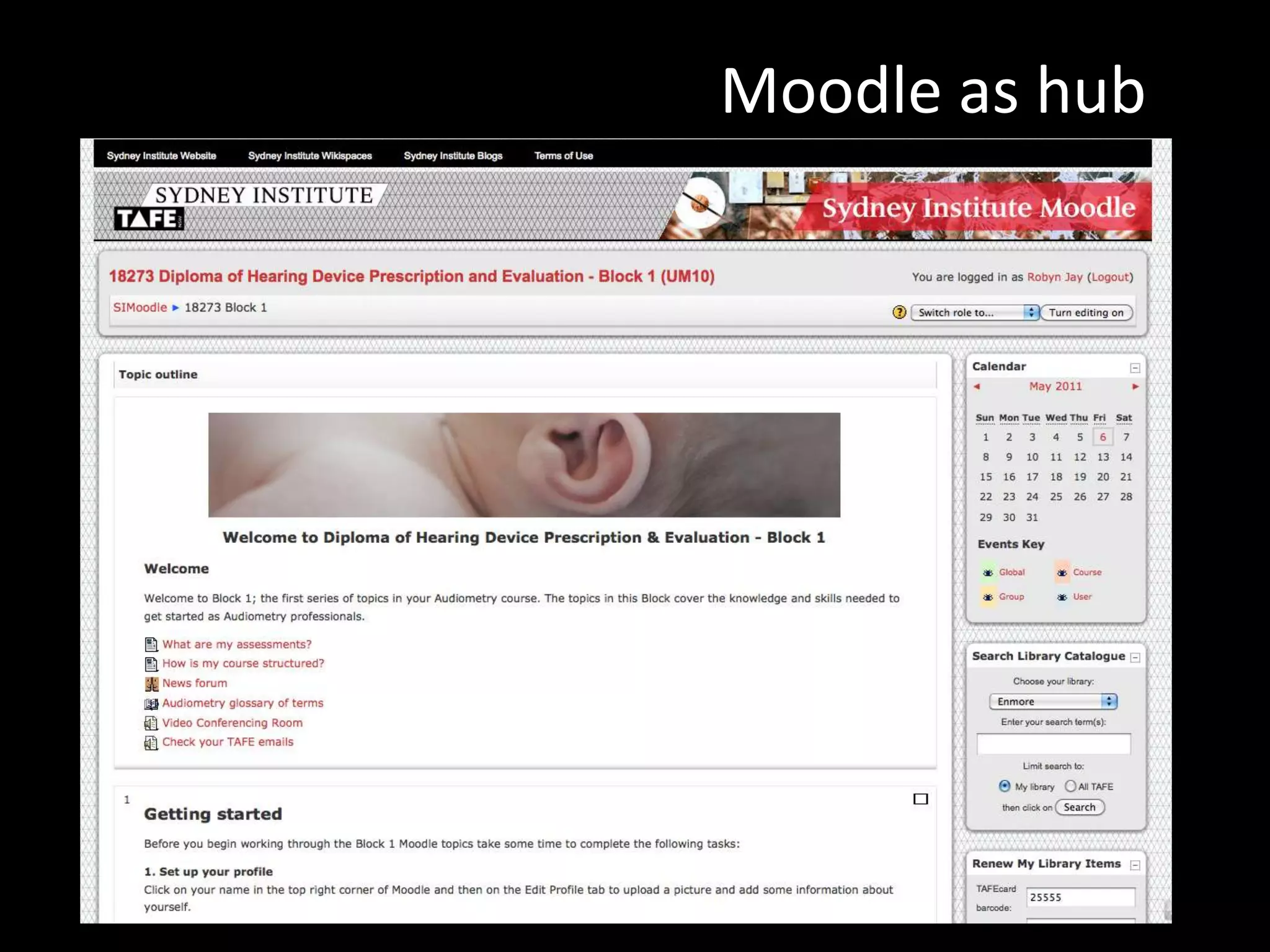 Moodle as hub 