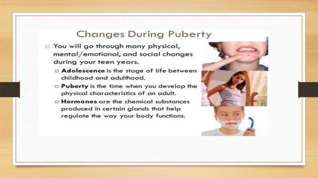 Report stages of puberty