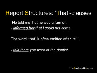 Reports Structures with 'that'. | PPT | Law
