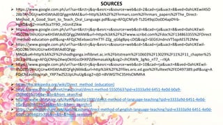 SOURCES
 https://www.google.com.ph/url?sa=t&rct=j&q=&esrc=s&source=web&cd=2&cad=rja&uact=8&ved=0ahUKEwil4SO
28bTAhUGUrwKHSWtAdEQFggmMAE&url=http%3A%2F%2Fhrmars.com%2Fhrmars_papers%2FThe_Direct-
Method_A_Good_Start_to_Teach_Oral_Language.pdf&usg=AFQjCNFp9-TLZG49qLDo0D4ap0Yrb-
HgKQ&sig2=mieR3caTF9O_nGsniEZikw
 https://www.google.com.ph/url?sa=t&rct=j&q=&esrc=s&source=web&cd=4&cad=rja&uact=8&ved=0ahUKEwil-
4SO28bTAhUGUrwKHSWtAdEQFgg2MAM&url=https%3A%2F%2Fwww.scribd.com%2Fdoc%2F134863355%2FDirect
-method-education-pdf&usg=AFQjCNEebaeJzYmTTF-ZZg_qG6gBpq-cDQ&sig2=SEGtUndnsVT5qpAES7E2Mw
 https://www.google.com.ph/url?sa=t&rct=j&q=&esrc=s&source=web&cd=5&cad=rja&uact=8&ved=0ahUKEwil-
4SO28bTAhUGUrwKHSWtAdEQFgg-
MAQ&url=http%3A%2F%2Fshodhganga.inflibnet.ac.in%2Fbitstream%2F10603%2F13029%2F11%2F11_chapter%25
203.pdf&usg=AFQjCNHpZ4wqOktlGsc0HXPZd9emasakXg&sig2=JhCRWN_3gNo_nT7_--rXjA
 https://www.google.com.ph/url?sa=t&rct=j&q=&esrc=s&source=web&cd=10&cad=rja&uact=8&ved=0ahUKEwil-
4SO28bTAhUGUrwKHSWtAdEQFghjMAk&url=http%3A%2F%2Ffiles.eric.ed.gov%2Ffulltext%2FED497389.pdf&usg=A
FQjCNEeo6bjyJnxh_YXP7wZS2JJpUhuUg&sig2=dj0-nBVWGThC35HIsCMMhA
 https://en.wikipedia.org/wiki/Direct_method_(education)
 https://www.slideshare.net/maviscinal/direct-method-5550563?qid=e3333a9d-6451-4e0d-b0a9-
cb0b6035cf16&v=&b=&from_search=3
 https://www.slideshare.net/Ayeshabashir1990/direct-method-of-language-teaching?qid=e3333a9d-6451-4e0d-
b0a9-cb0b6035cf16&v=&b=&from_search=1
 https://www.slideshare.net/AjabAliLashari/direct-method-of-english-language-teaching?qid=e3333a9d-6451-4e0d-
b0a9-cb0b6035cf16&v=&b=&from_search=4
 