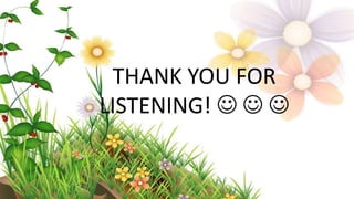 THANK YOU FOR
LISTENING!   
 