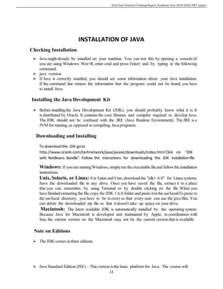 Report summer training core java | PDF