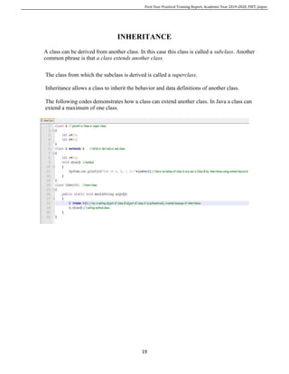 Report summer training core java | PDF