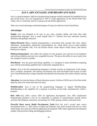Report summer training core java | PDF