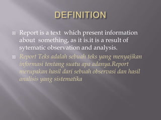 Report text | PPT