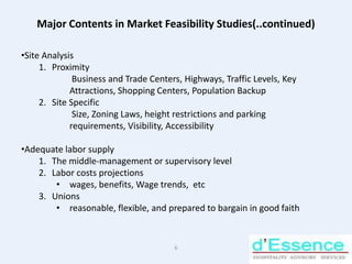 Characteristics of likely customers (such as demographics and buying behavior) 