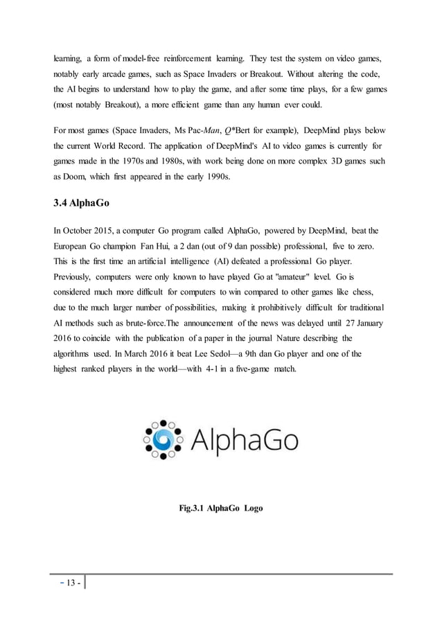 A Seminar Report on Artificial Intelligence