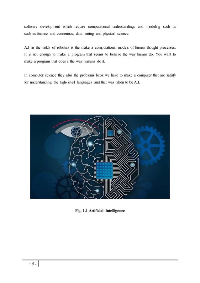 A Seminar Report on Artificial Intelligence