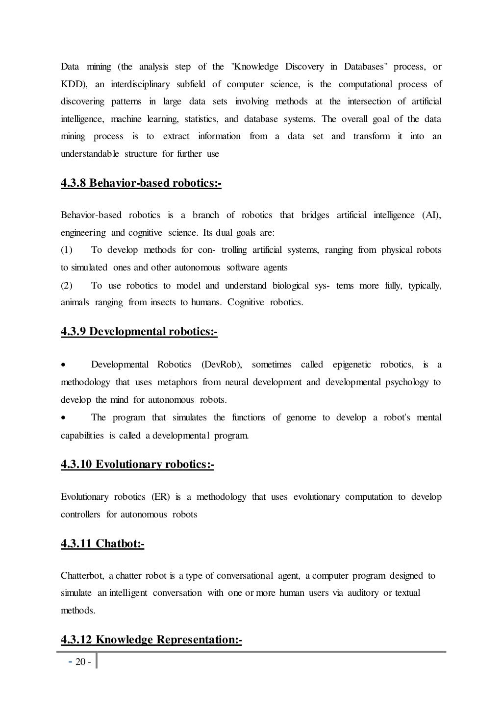 A Seminar Report on Artificial Intelligence