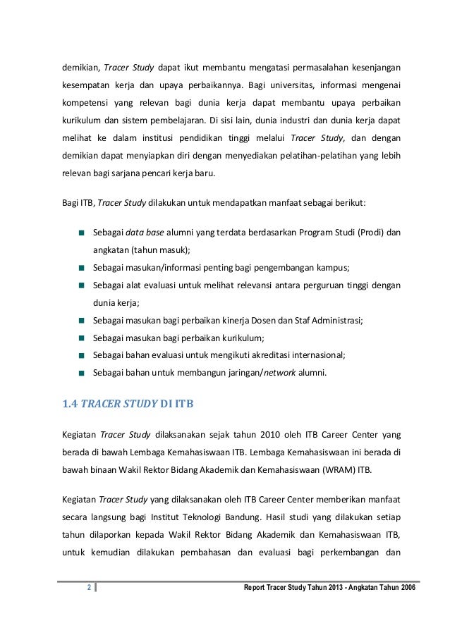 Contoh Laporan Hasil Tracer Study Sd