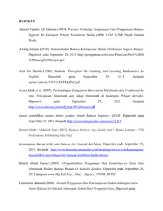 Report Learning of Instruction