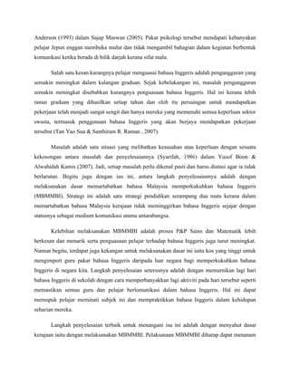 Report Learning of Instruction