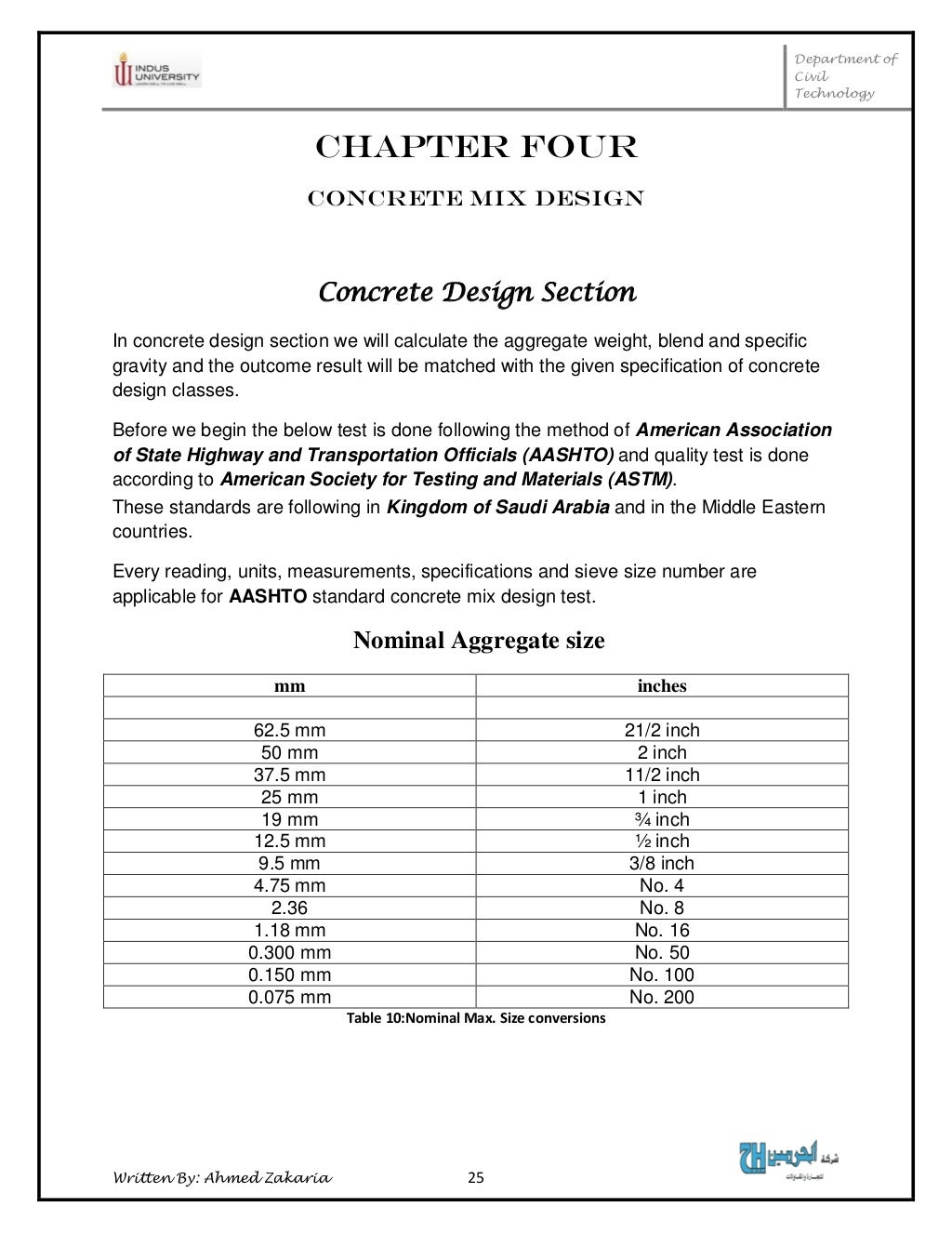 Concrete Mix Design Report
