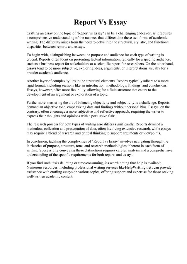 Report Vs Essay. Paper vs article. Difference Between Research Article