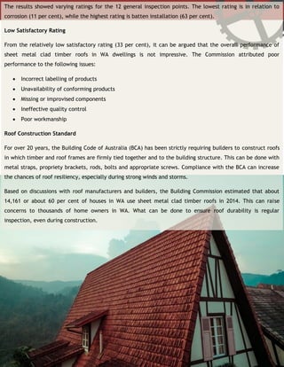Satisfactory Report.pdf Report: WA Earned 33 Per Cent Satisfactory Rate for Residential Metal ...