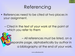 Taking Reference Report Writing | ODP