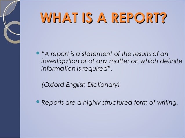 Kinds business report writing