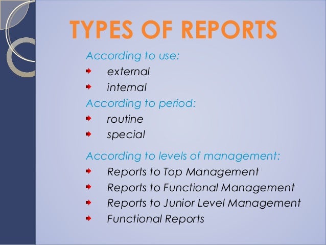 Kinds business report writing
