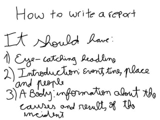 Report writing