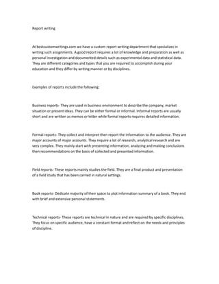 Report Writing Image Report writing | RTF
