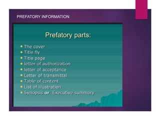 PREFATORY INFORMATION
 