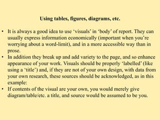 Report Writing Visuals Report writing | PPT