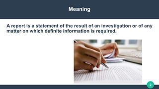 How To Include Definition On Report Report Writing.pptx