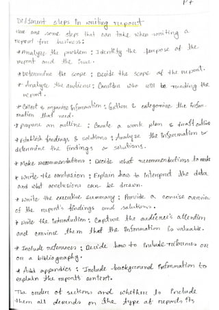 Write Report Assigment Assignment on Report writing and Interpretation | PDF