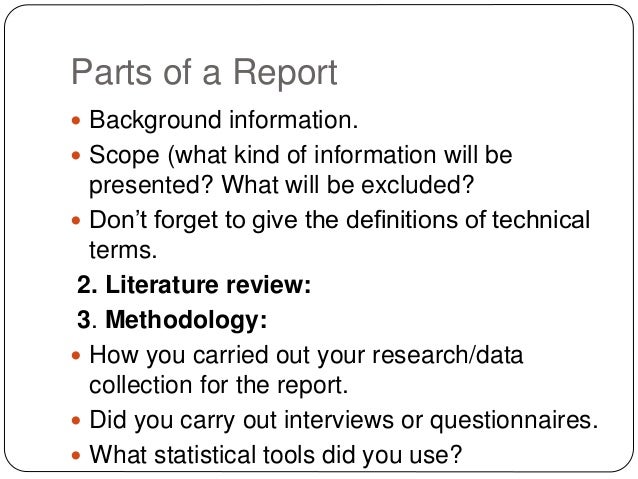 Kinds of report writing