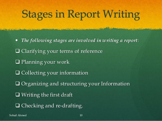 4 stages of report writing picture
