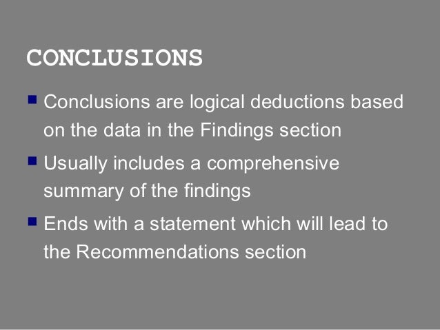 Write conclusions recommendations dissertation