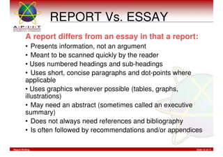 Report Writing & Documentation
