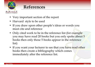 Report Writing & Documentation