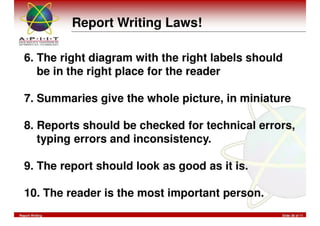 Report Writing & Documentation