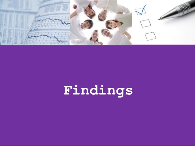 report findings report findings