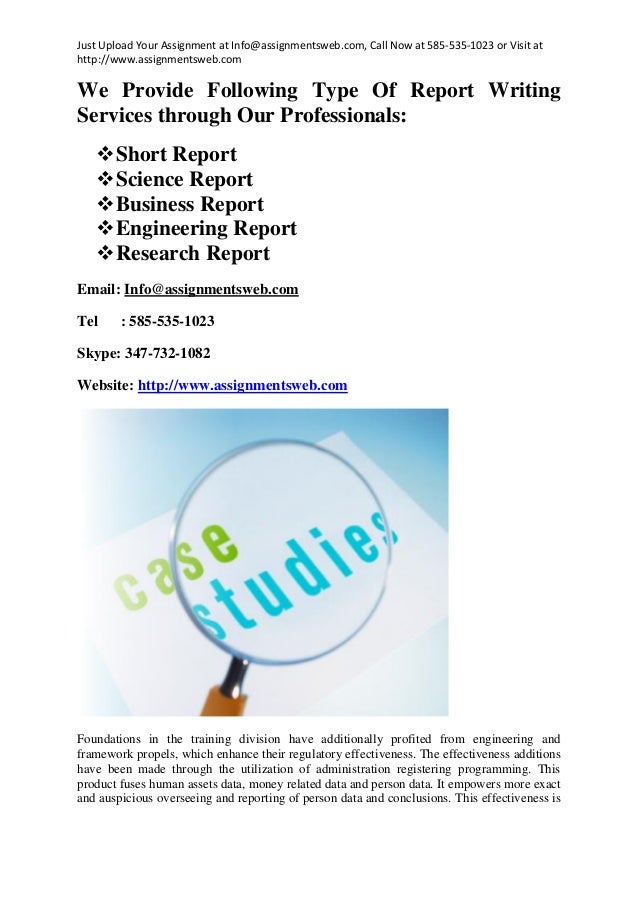 Online report writing