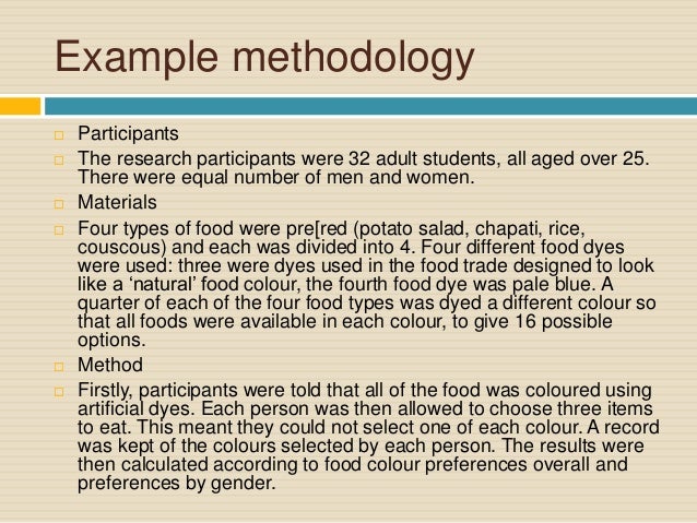 methodology in report writing example