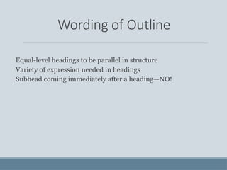 Parallel Heading Format report writing & references, how to write.pptx