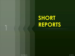SHORT
REPORTS
 